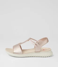 Women I LOVE BILLY Flats|Sandals-Extello Champagne Sandals