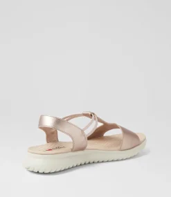Women I LOVE BILLY Flats|Sandals-Extello Champagne Sandals