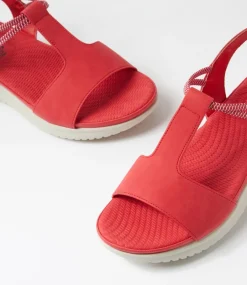 Women I LOVE BILLY Flats|Sandals-Extello Red Sandals
