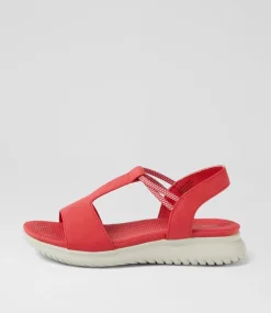 Women I LOVE BILLY Flats|Sandals-Extello Red Sandals
