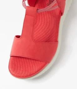 Women I LOVE BILLY Flats|Sandals-Extello Red Sandals