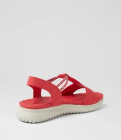 Women I LOVE BILLY Flats|Sandals-Extello Red Sandals