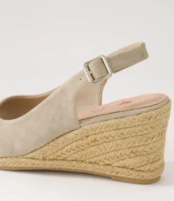 Women I LOVE BILLY Espadrilles|Heels-Fabiana Light Taupe Nubuck Pu Sandals