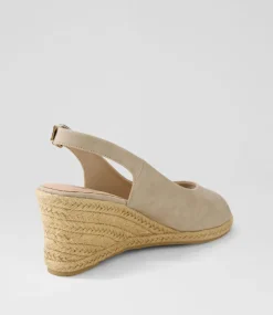 Women I LOVE BILLY Espadrilles|Heels-Fabiana Light Taupe Nubuck Pu Sandals