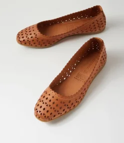 Women DIANA FERRARI Flats-Fahey Tan Leather Flat Shoes