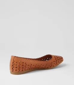 Women DIANA FERRARI Flats-Fahey Tan Leather Flat Shoes