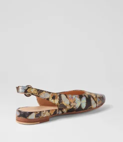 Women TOP END Flats-Fairy Black Butterfly Leather Flat Shoes