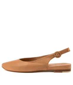 Women TOP END Flats-Fairy Dark Tan Leather Flat Shoes