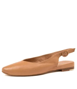 Women TOP END Flats-Fairy Dark Tan Leather Flat Shoes