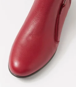 Women SUPERSOFT Boots|Comfort-Fallenn Cherry Leather Ankle Boots