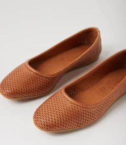 Women DIANA FERRARI Flats-Fallon Tan Leather Flat Shoes