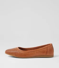 Women DIANA FERRARI Flats-Fallon Tan Leather Flat Shoes