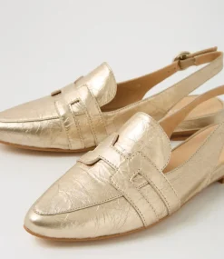 Women TOP END Loafers|Flats-Falti Champagne Crush Leather Loafers