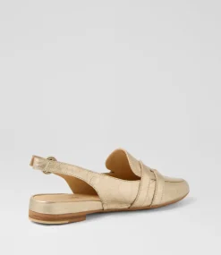 Women TOP END Loafers|Flats-Falti Champagne Crush Leather Loafers