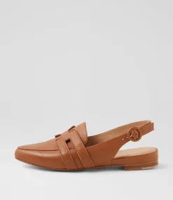 Women TOP END Loafers|Flats-Falti Dark Tan Leather Flat Shoes