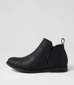 Women I LOVE BILLY Boots-Fanda Black Nubuck Boots
