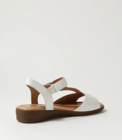 Women SUPERSOFT Comfort|Flats-Fanne2 White Leather Sandals