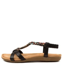 Women I LOVE BILLY Flats|Sandals-FANTASIE BLACK MULTI