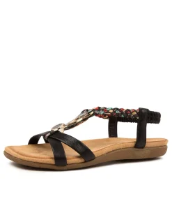 Women I LOVE BILLY Flats|Sandals-FANTASIE BLACK MULTI