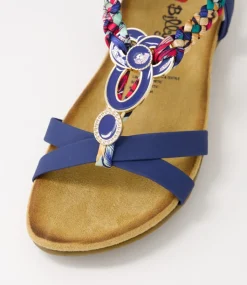 Women I LOVE BILLY Flats|Sandals-Fantasie Dark Blue Multi Sandals