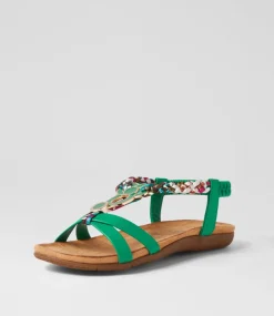 Women I LOVE BILLY Flats|Sandals-Fantasie Emerald Multi Sandals