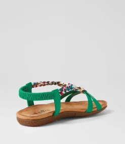 Women I LOVE BILLY Flats|Sandals-Fantasie Emerald Multi Sandals