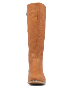 Women I LOVE BILLY Boots-Faraday Tan Knee High Boots