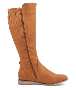 Women I LOVE BILLY Boots-Faraday Tan Knee High Boots