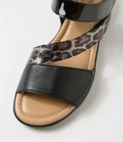 Women SUPERSOFT Comfort|Flats-Fast Black Leopard Multi Sandals