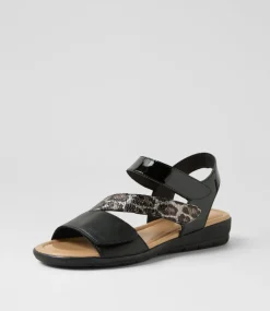 Women SUPERSOFT Comfort|Flats-Fast Black Leopard Multi Sandals