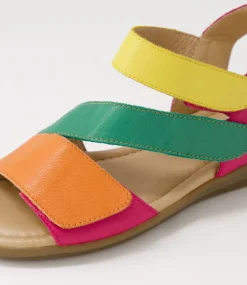 Women SUPERSOFT Comfort|Flats-Fast Bright Multi Leather Sandals