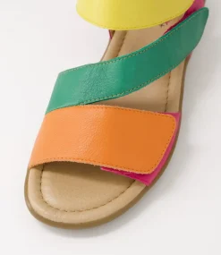 Women SUPERSOFT Comfort|Flats-Fast Bright Multi Leather Sandals