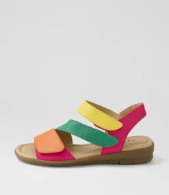 Women SUPERSOFT Comfort|Flats-Fast Bright Multi Leather Sandals