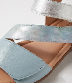Women SUPERSOFT Comfort|Flats-Fast Light Denim Multi Sandals