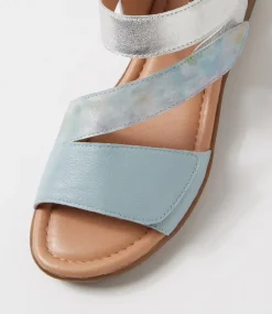 Women SUPERSOFT Comfort|Flats-Fast Light Denim Multi Sandals