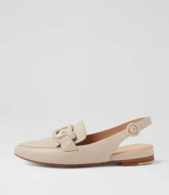 Women TOP END Flats|Loafers-Favillas Almond Leather Flat Shoes