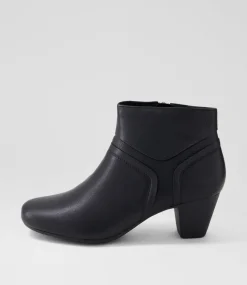 Women SUPERSOFT Boots|Comfort-Fayie Black Leather Ankle Boots