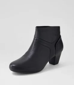 Women SUPERSOFT Boots|Comfort-Fayie Black Leather Ankle Boots