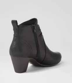 Women SUPERSOFT Boots|Comfort-Feliciity Black Leather Ankle Boots