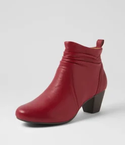 Women SUPERSOFT Boots|Comfort-Feliciity Pinot Leather Ankle Boots