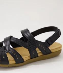 Women I LOVE BILLY Flats|Sandals-Ferne Black Sandals