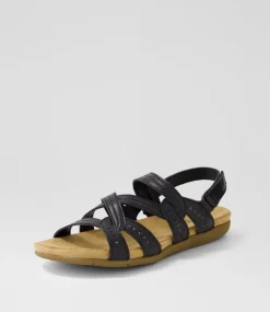 Women I LOVE BILLY Flats|Sandals-Ferne Black Sandals