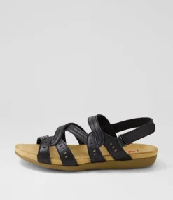 Women I LOVE BILLY Flats|Sandals-Ferne Black Sandals