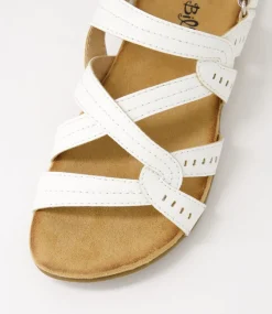 Women I LOVE BILLY Flats|Sandals-Ferne White Sandals