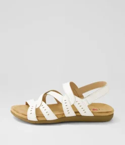 Women I LOVE BILLY Flats|Sandals-Ferne White Sandals