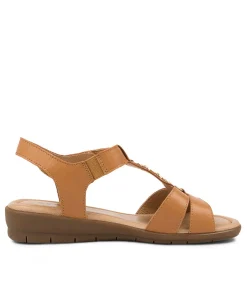 Women SUPERSOFT Flats|Comfort-FERRARO2 SU DK TAN LEATHER