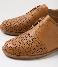 Women SUPERSOFT Comfort|Flats-Festival New Tan Leather Lace Up Flats