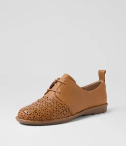 Women SUPERSOFT Comfort|Flats-Festival New Tan Leather Lace Up Flats