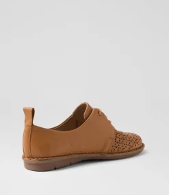 Women SUPERSOFT Comfort|Flats-Festival New Tan Leather Lace Up Flats
