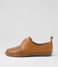 Women SUPERSOFT Comfort|Flats-Festival New Tan Leather Lace Up Flats